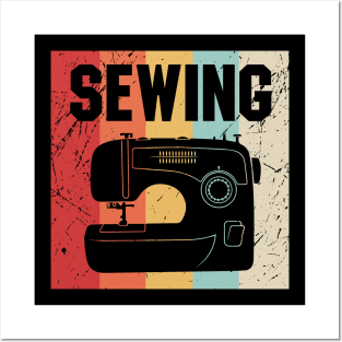 Sewing Vintage Retro Posters and Art